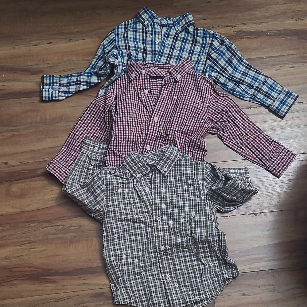 Gymboree Kids Plaid Button Down Shirts - Blue, Red, Green